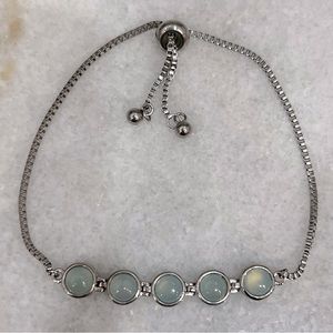 Blue Chalcedony BOLO Bracelet